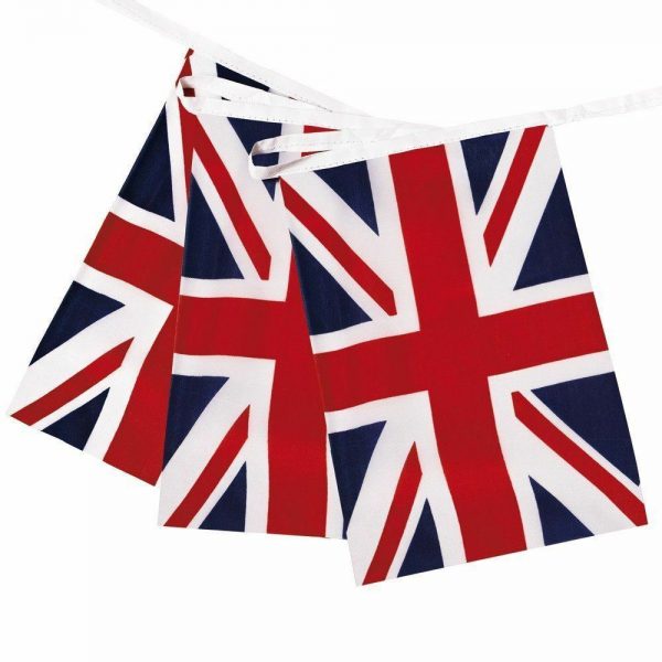 Cloth / Textile Union Jack 20 x Flag Bunting 6m HIGH QUALITY