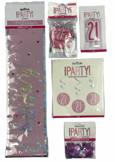 Party Pack - 21st Birthday - Pink **CLEARANCE**